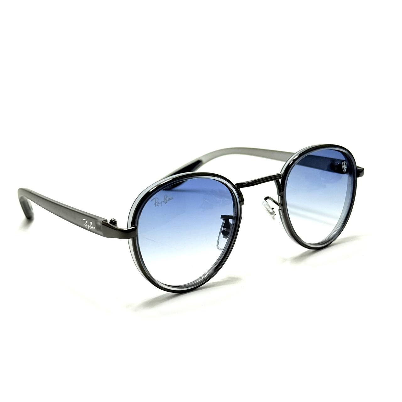 Ray-Ban RB2447M Round – Black Frame / Blue Gradient Lenses