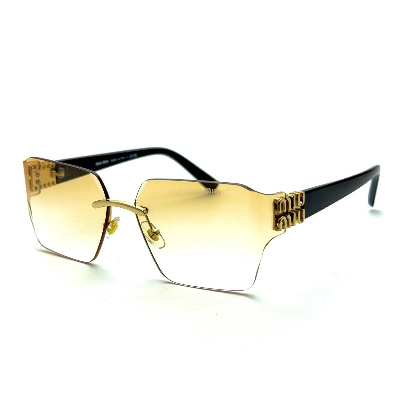 Miu Miu MU 04RS Rimless Oversized Sunglasses Gradient Yellow Sunglasses Lebanon - ChronoVault