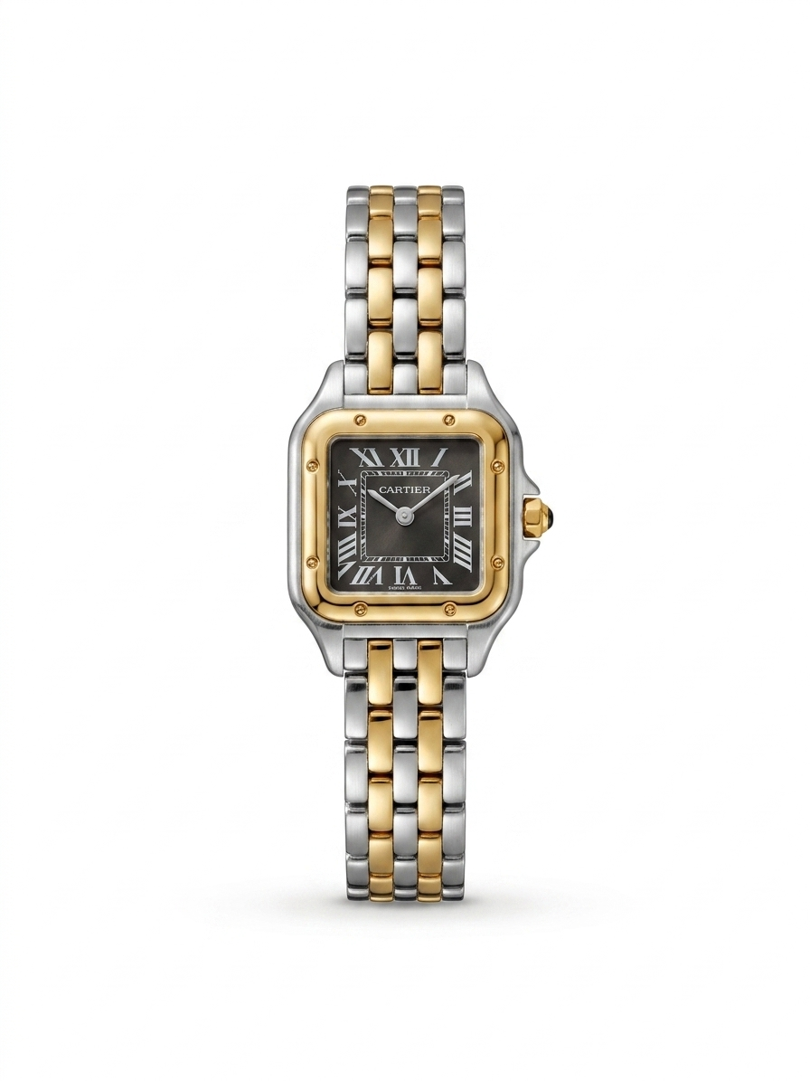 Panthère de Cartier – Gold & Steel with Black Sunray Dial