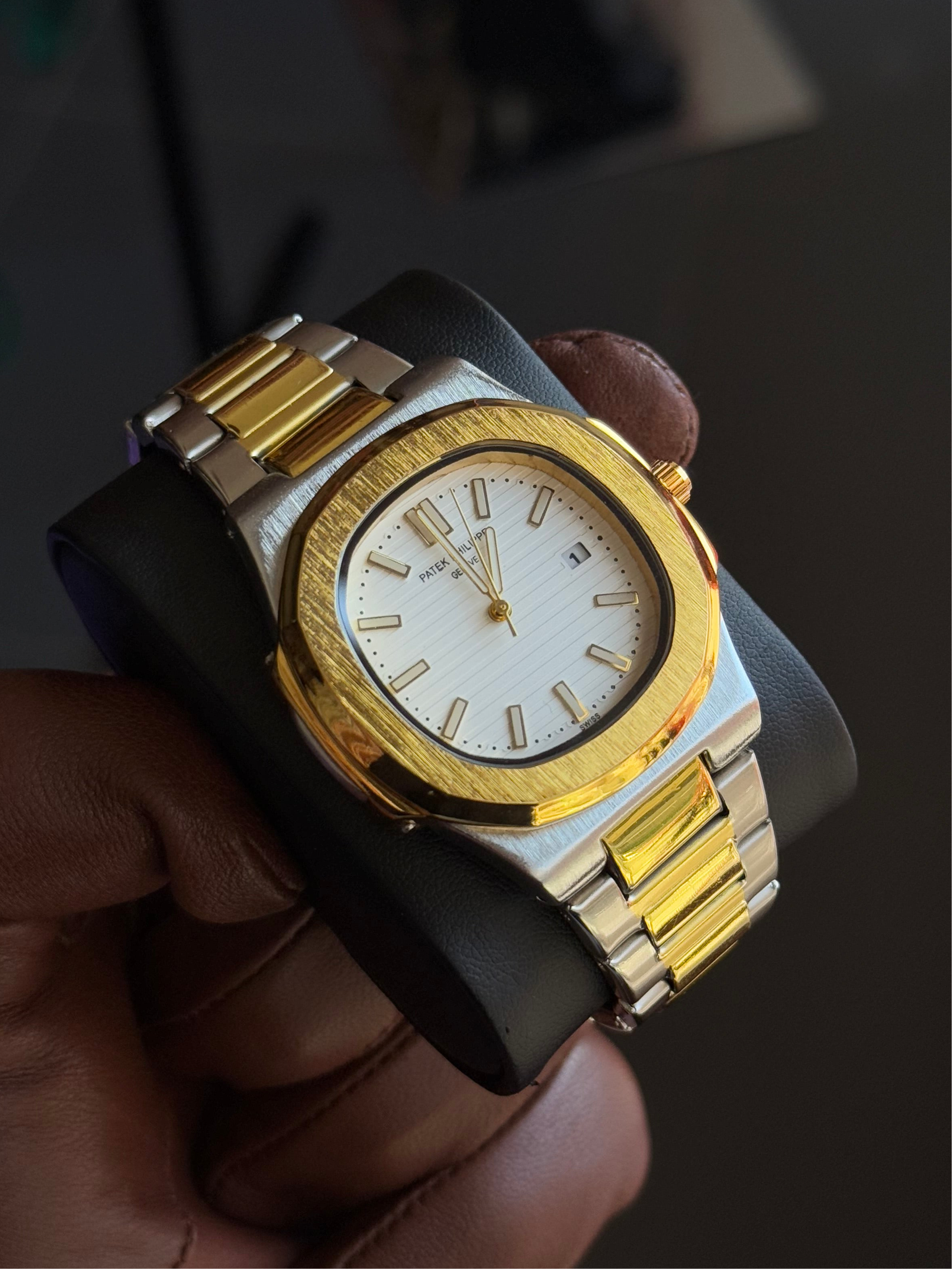 Patek Philippe Nautilus - Two-Tone Gold / Silver Dial ( For Him )