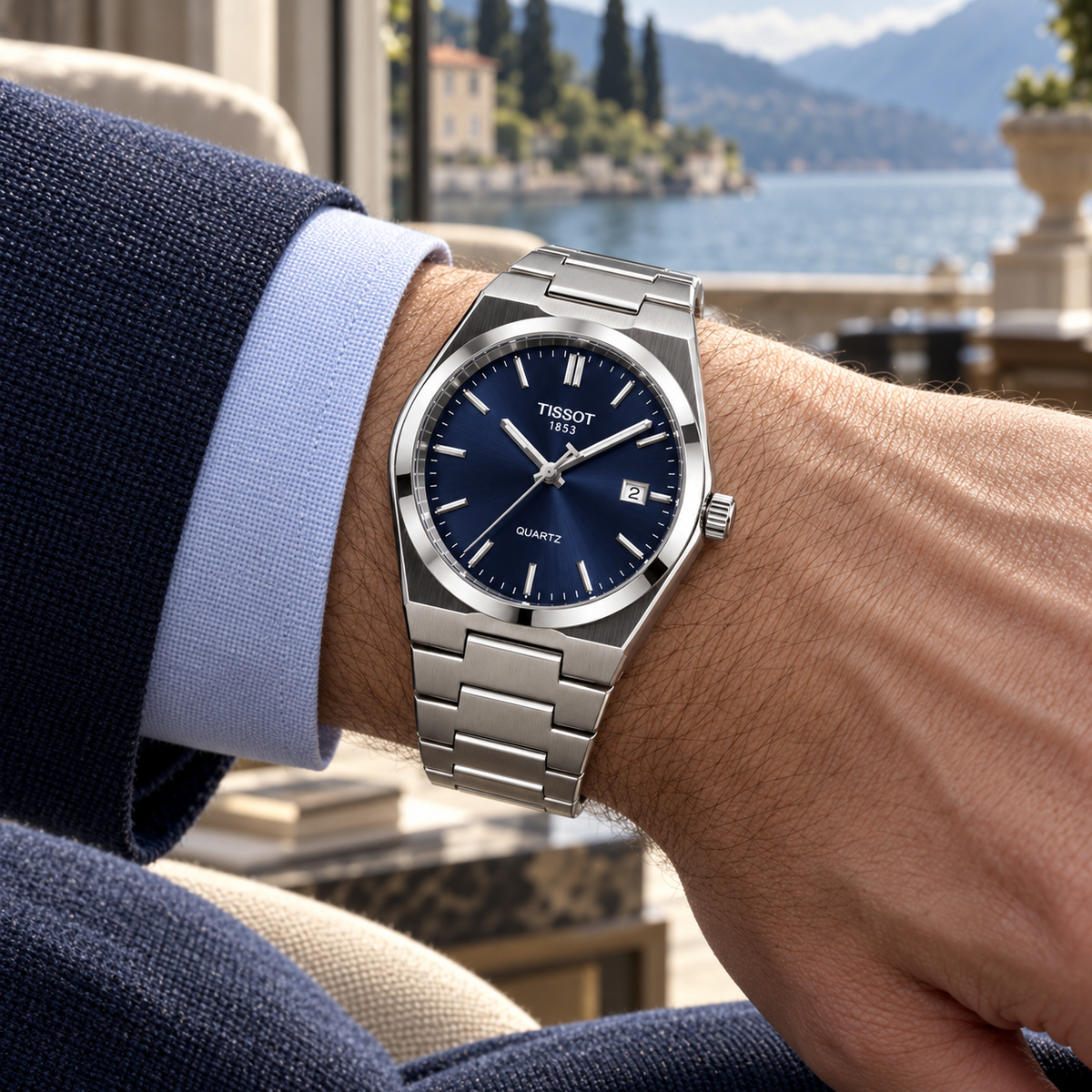 Tissot PRX Quartz men's watch on wrist view Lebanon - ChronoVault