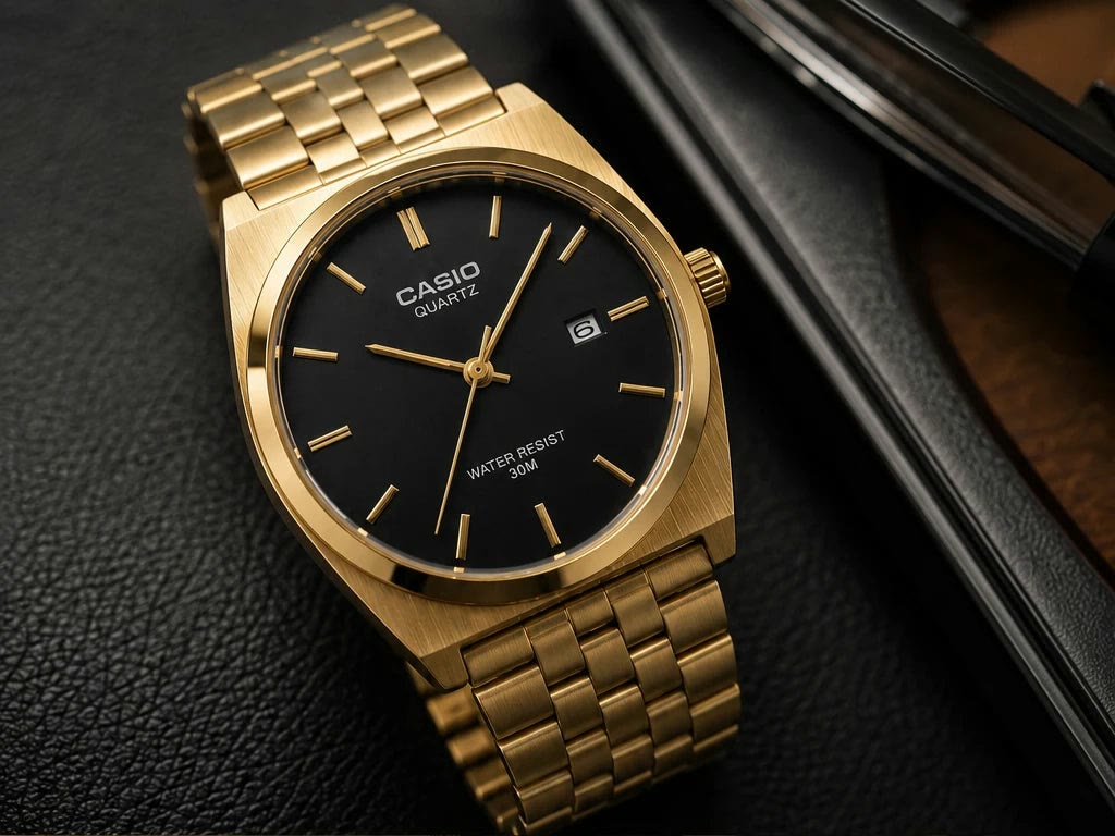 Casio Jubilee Gold close-up Lebanon