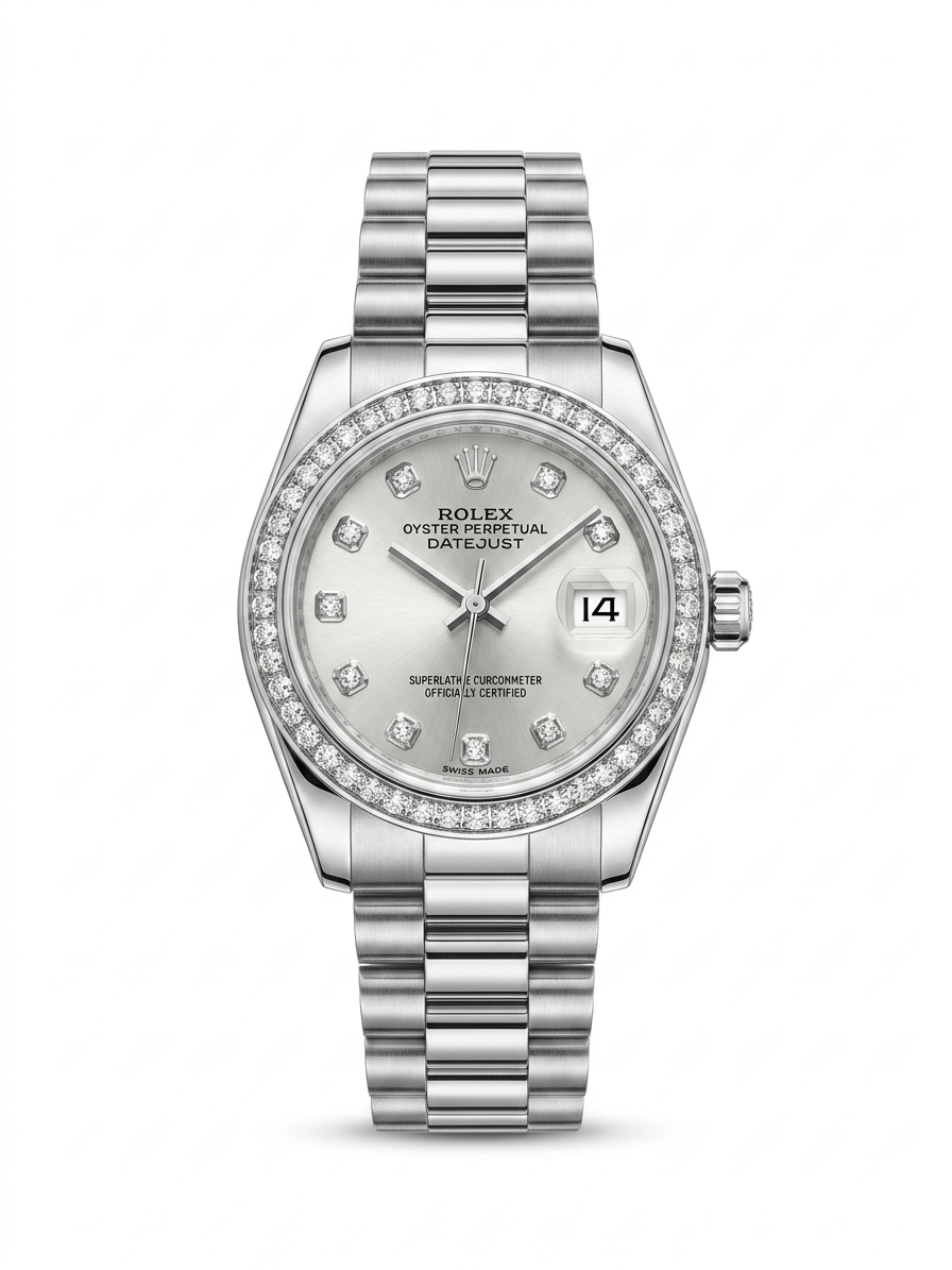 Datejust - Silver / Diamonds bezel