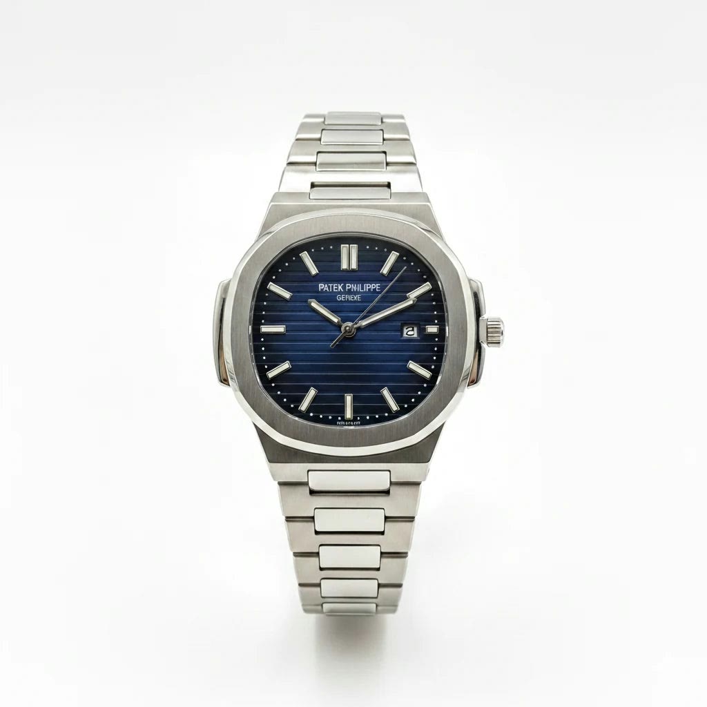 Patek Philippe Nautilus Silver Steel Deep Blue Men's Watch Lebanon