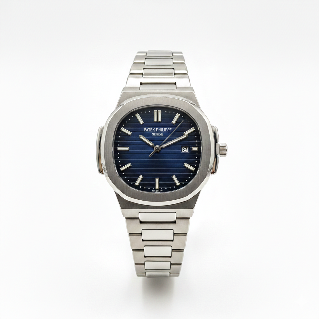 Patek Philippe Nautilus – Silver Steel / Deep Blue Dial