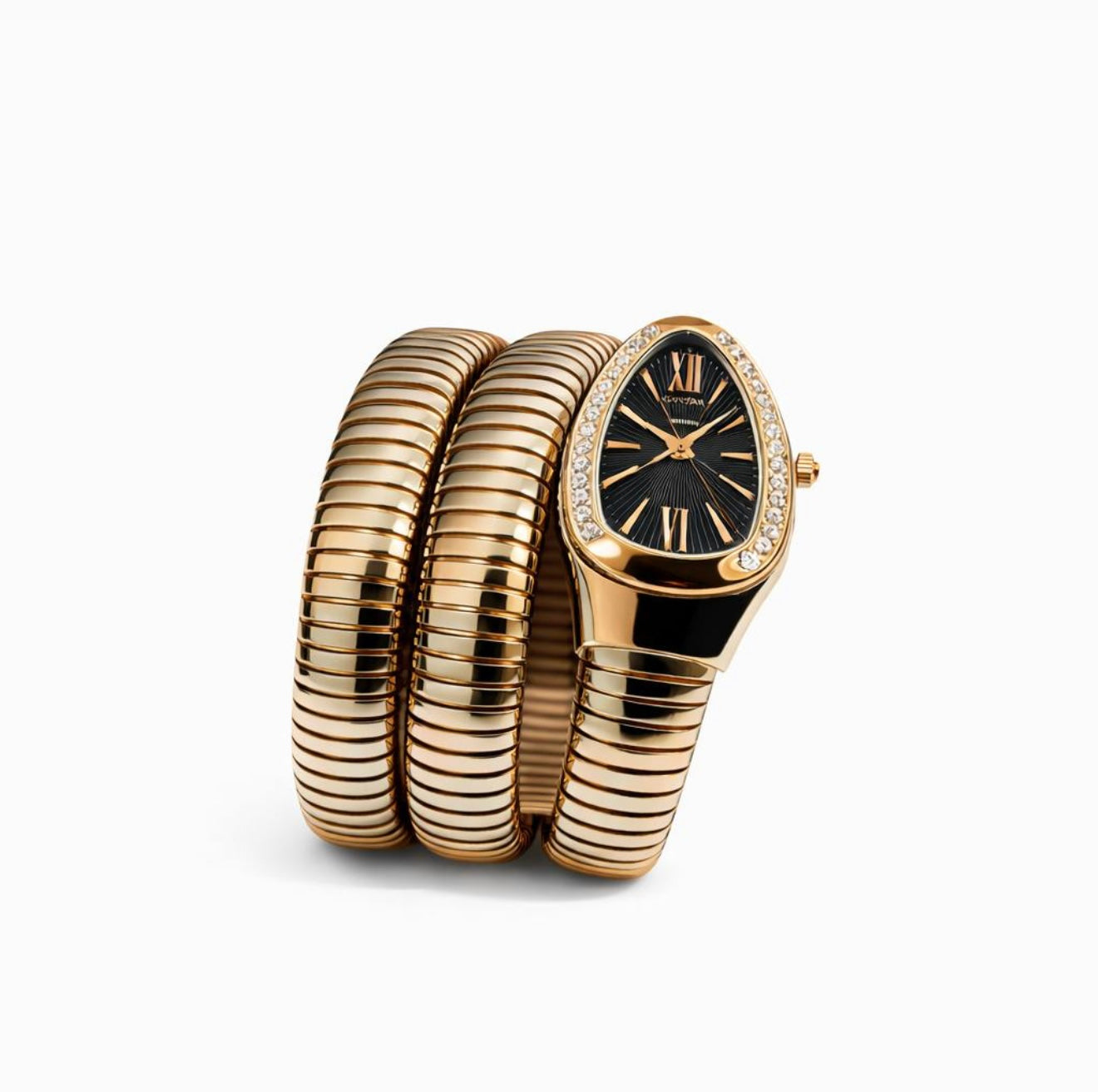 BVLGARI Serpenti Tubogas Watch – Rose Gold / Black Dial