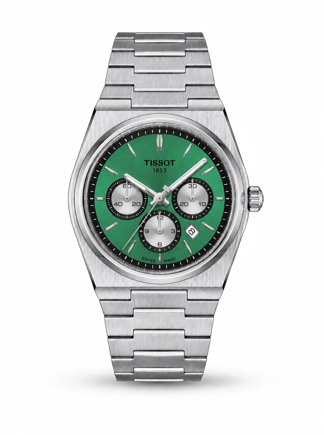 Tissot PRX Chronograph Green Dial Men's Watch Front View Lebanon - ChronoVault