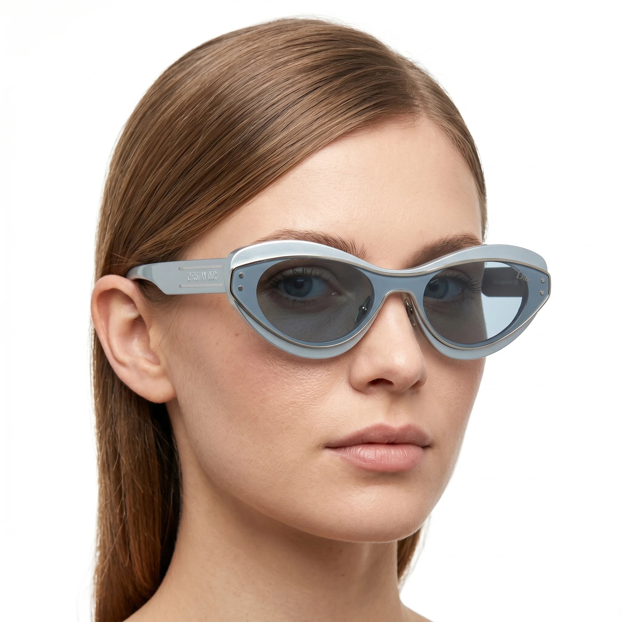 Dior Velocity Silver White Sunglasses Side View Lebanon – ChronoVault