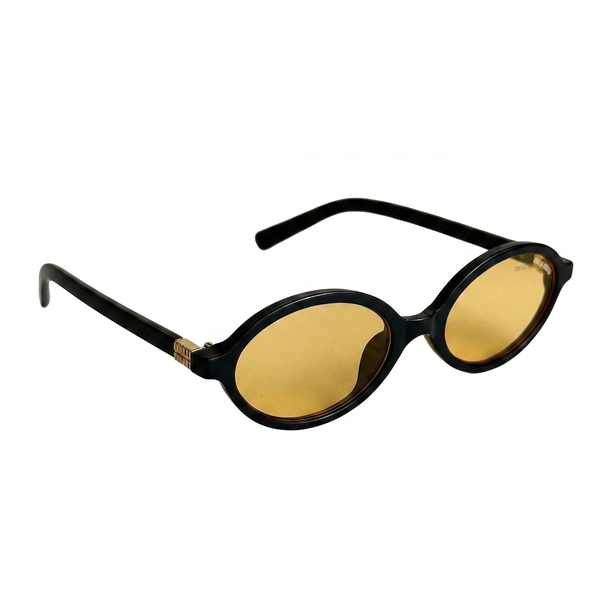 Miu Miu SMU10Q Yellow Black Sunglasses Angle Lebanon – ChronoVault