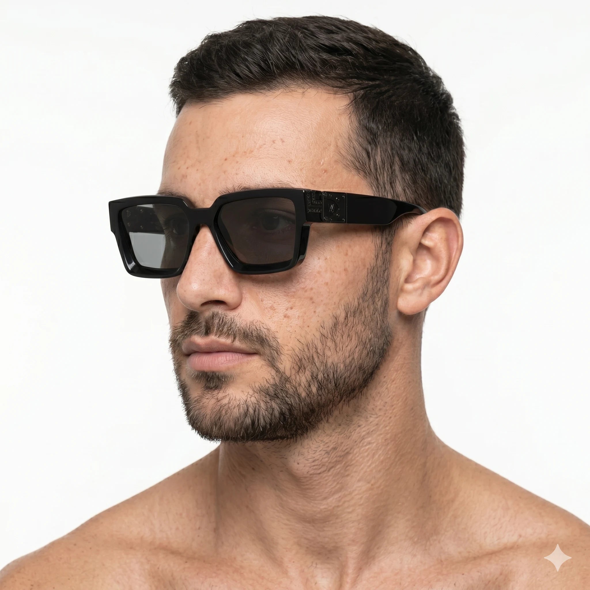 Louis Vuitton LV Prestige Black Mirror Sunglasses Side View Lebanon – ChronoVault