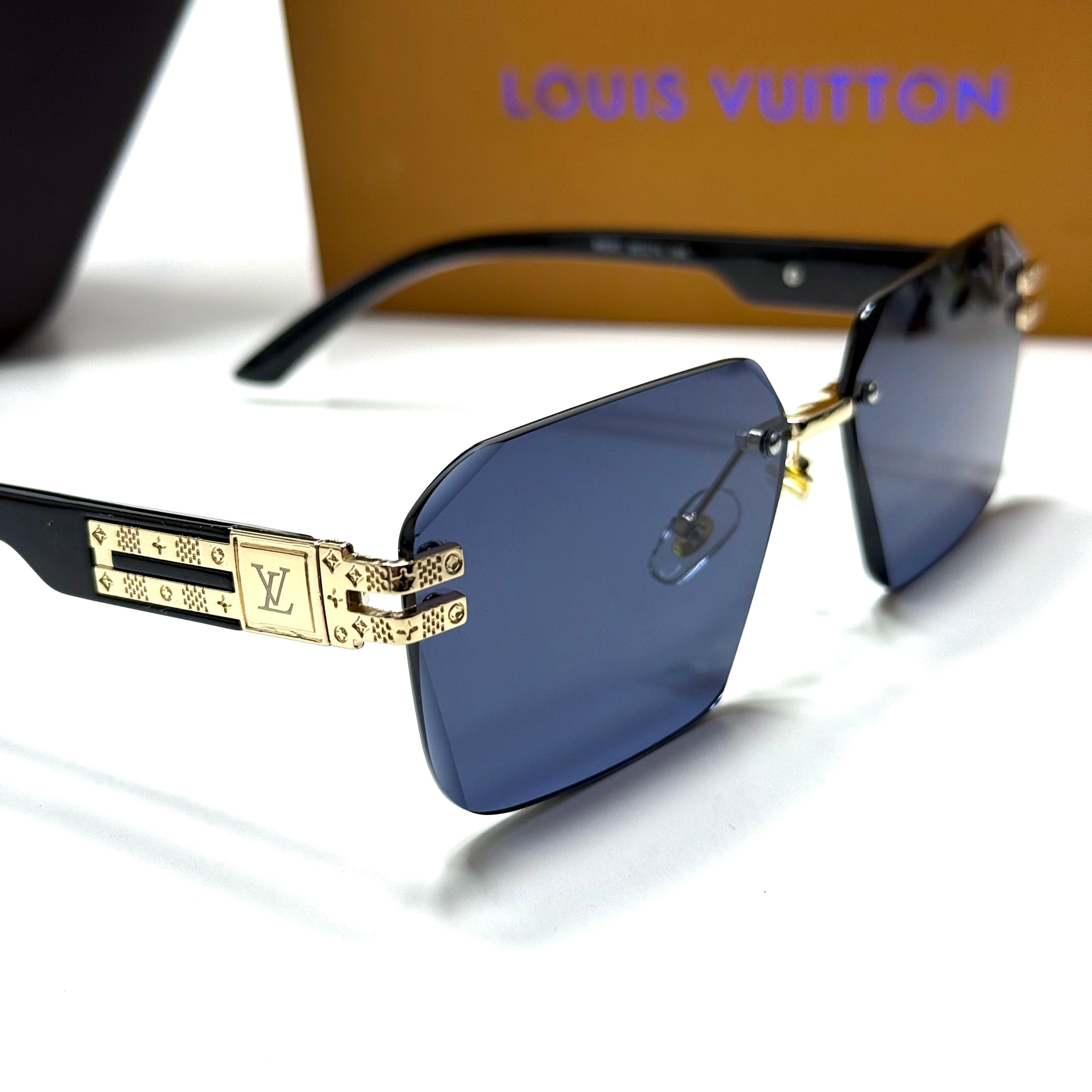 Louis Vuitton Rimless Black Blue Sunglasses Lifestyle Lebanon - ChronoVault