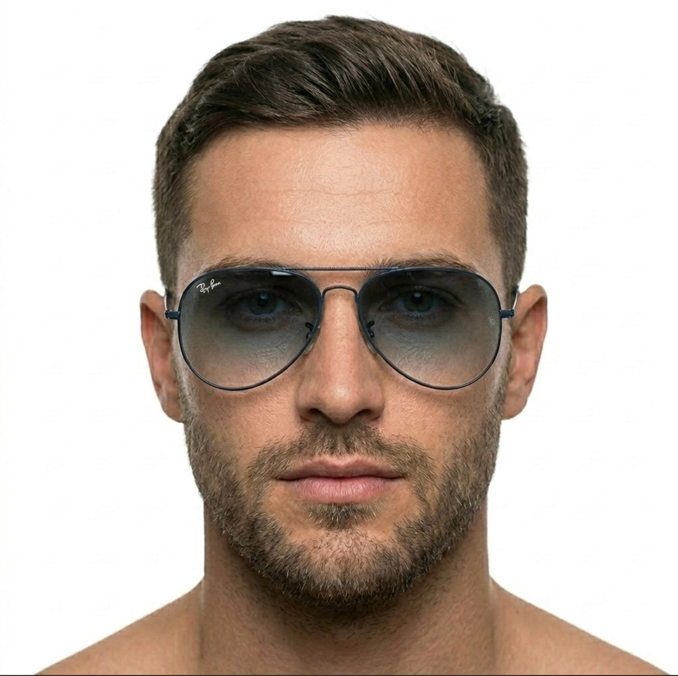 Ray-Ban Aviator Classic RB3025 Blue Gradient Sunglasses Lifestyle Lebanon – ChronoVault