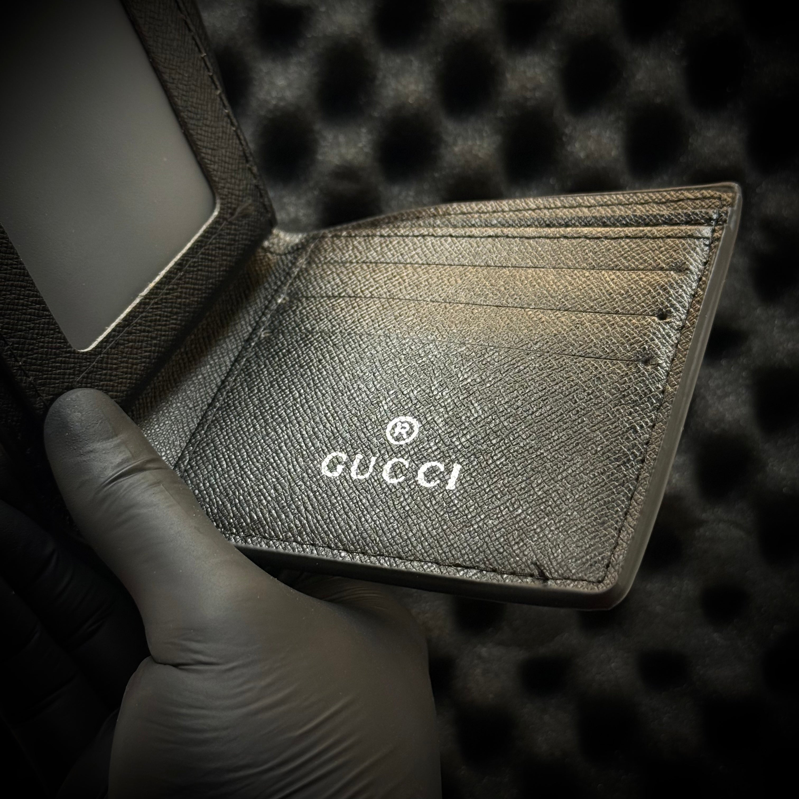 GG Stripe Wallet - Black Lebanon - ChronoVault
