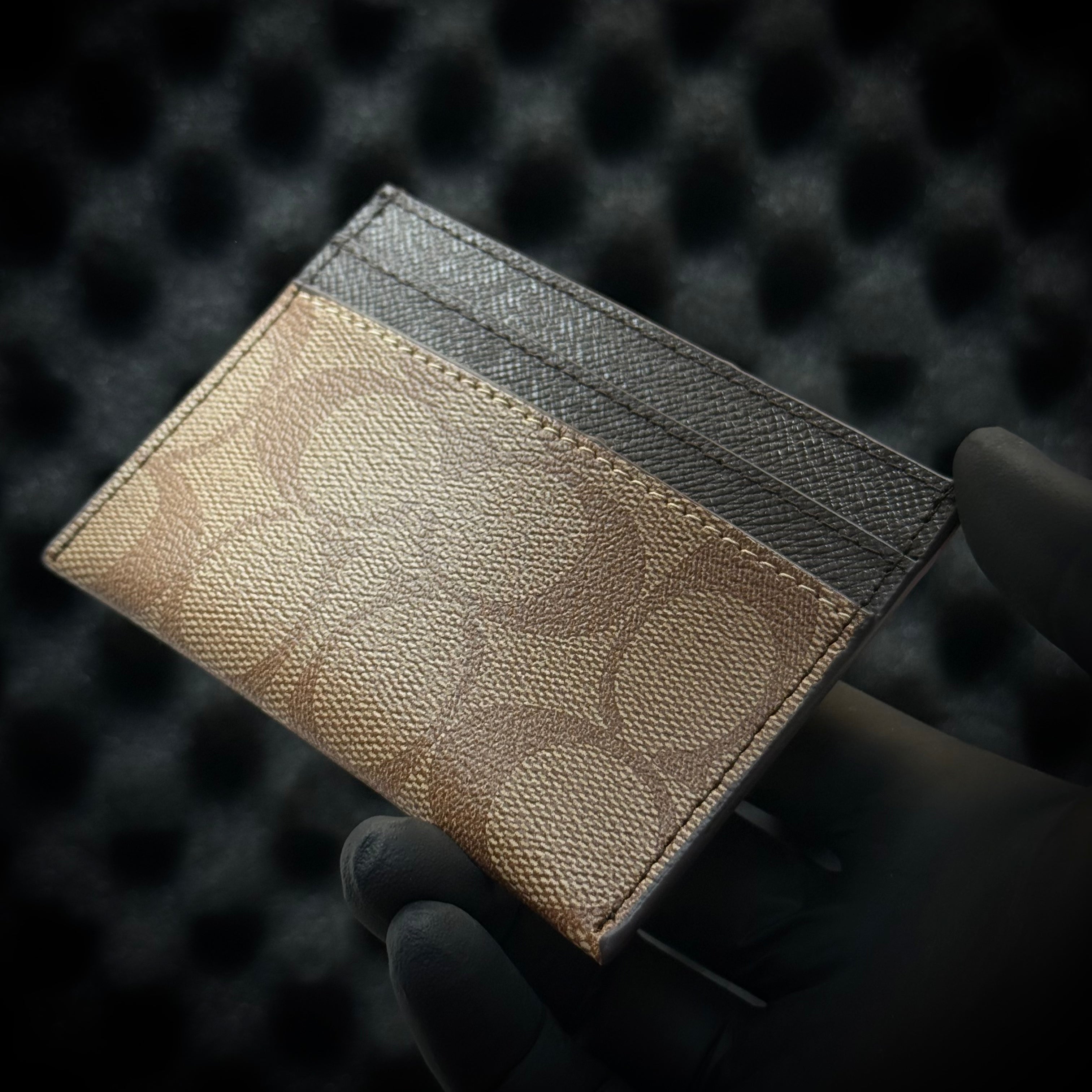 Coach Signature Card Holder - Brown Black Lebanon - ChronoVault