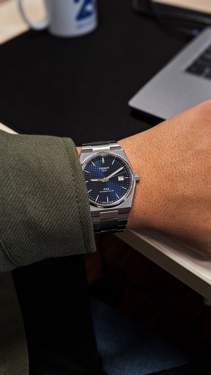 Tissot PRX Powermatic 80 — Silver Navy Blue Men's Watch