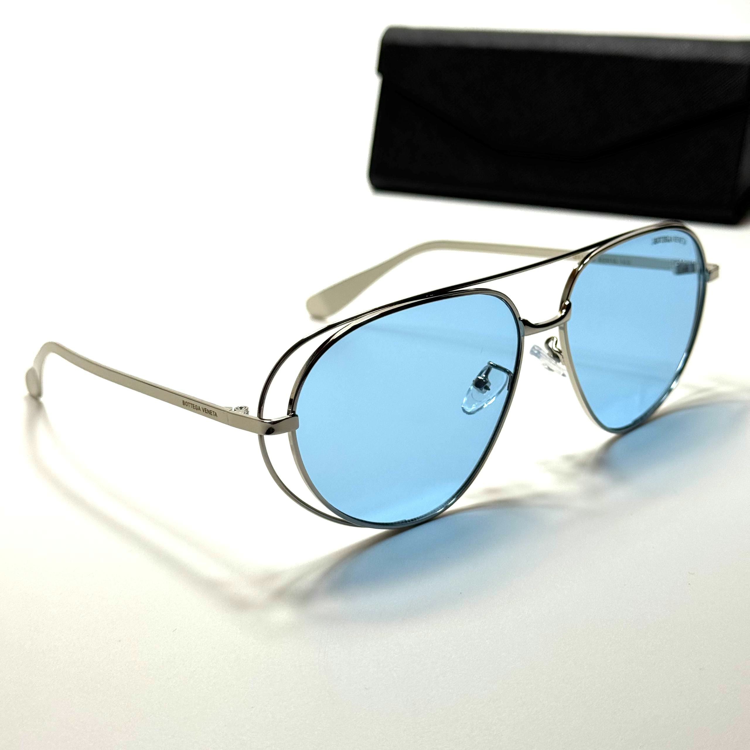 Bottega Veneta Aviator BV1236S Silver Blue women's sunglasses Lebanon - ChronoVault - view 3