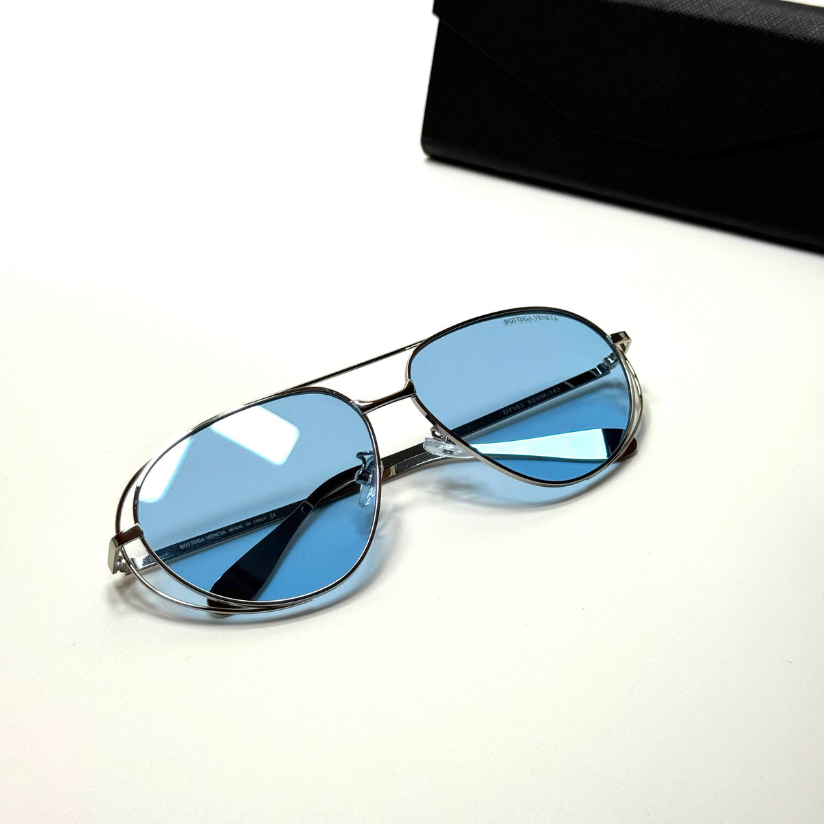 Bottega Veneta Aviator BV1236S Silver Blue women's sunglasses Lebanon - ChronoVault - view 5