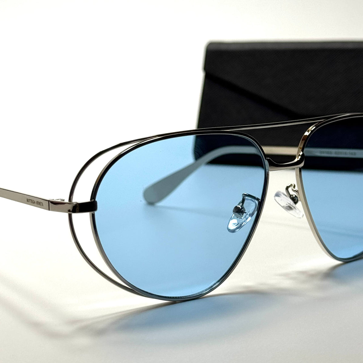 Bottega Veneta Aviator BV6389 Silver Blue women's sunglasses Lebanon - ChronoVault - view 2