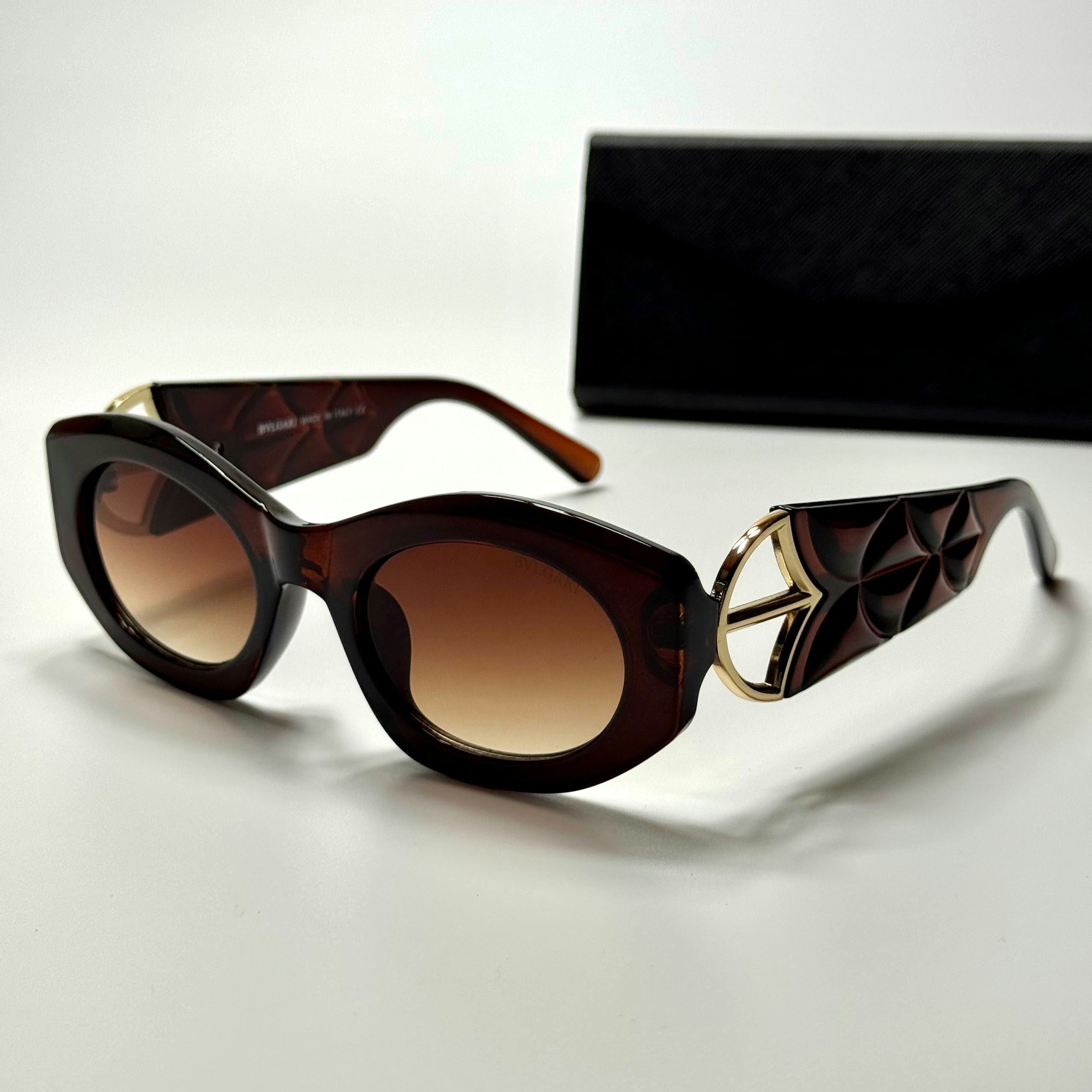 Bvlgari Oval BV9136 Brown Gold women's sunglasses Lebanon - ChronoVault