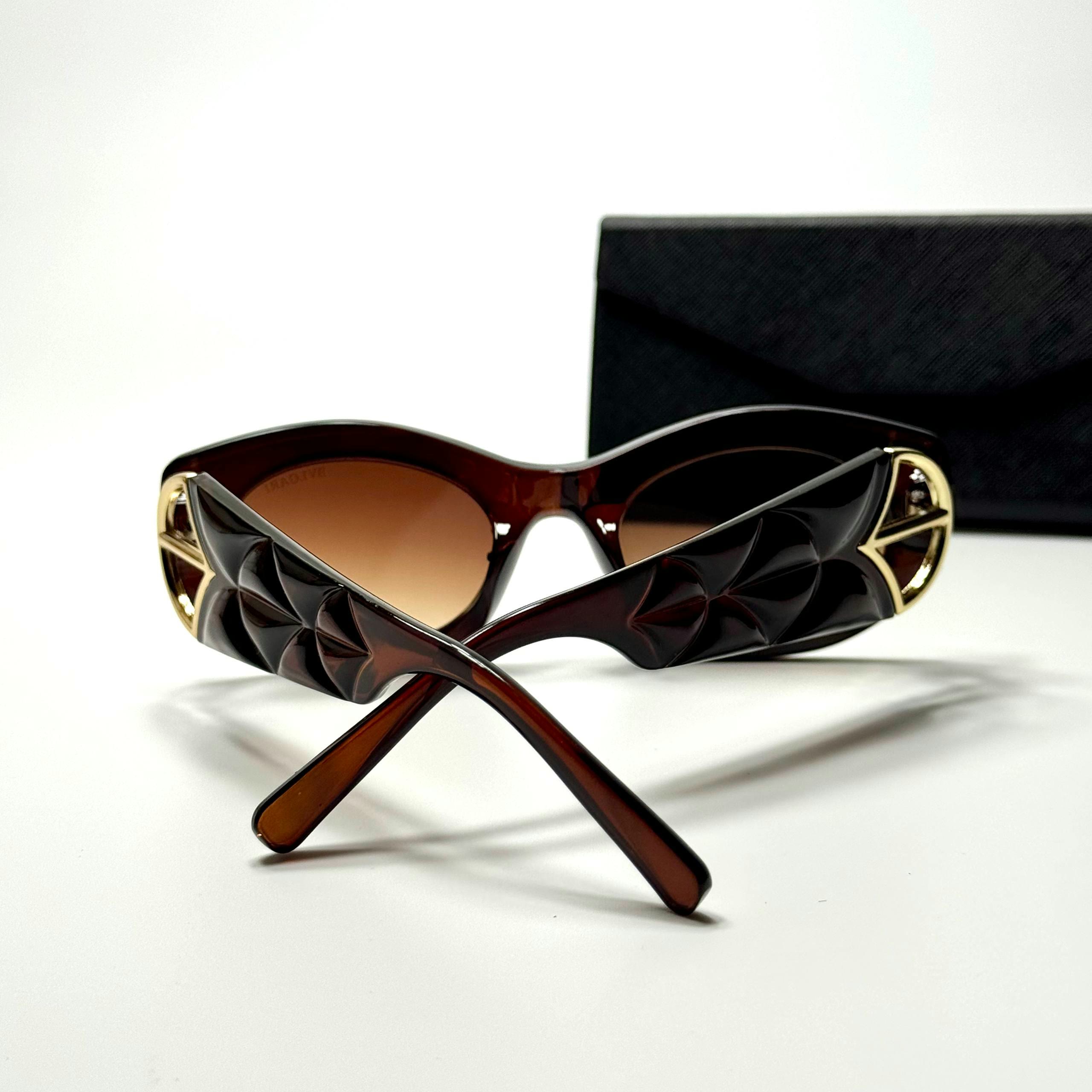 Bvlgari Oval BV9136 Brown Gold women's sunglasses Lebanon - ChronoVault - view 3