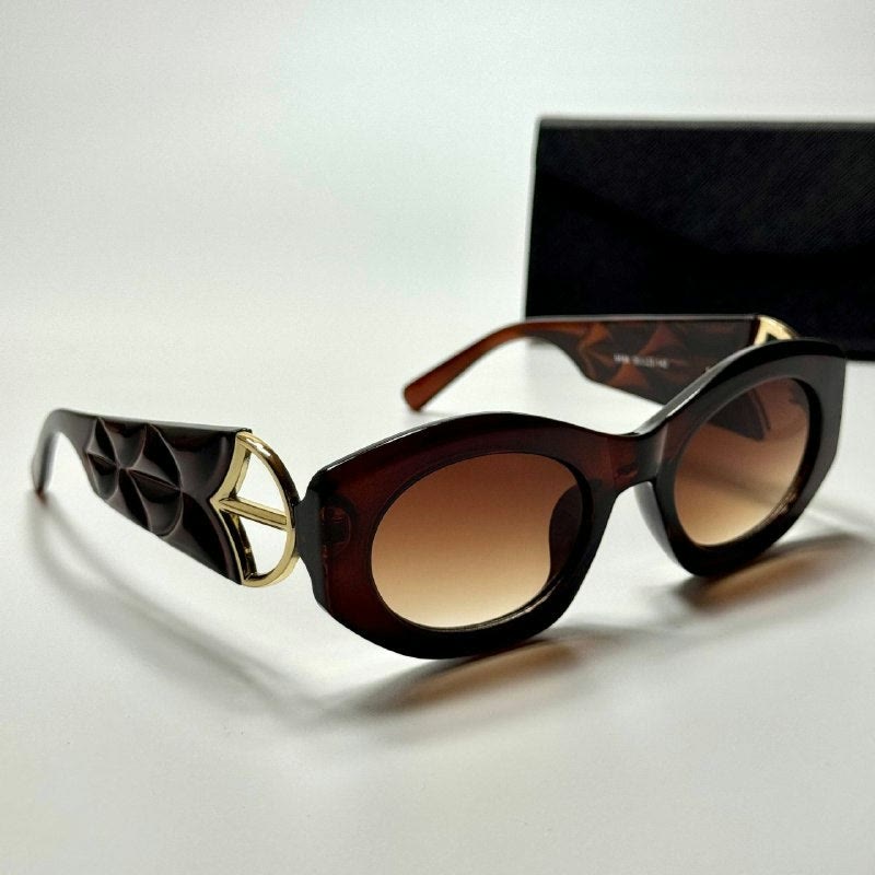 Bvlgari Oval BV9136 Brown Gold women's sunglasses Lebanon - ChronoVault - view 4