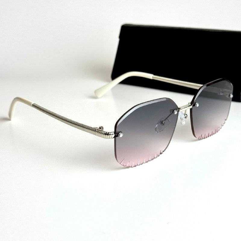 Bvlgari Rimless BV8254 Silver Pink Gradient Sunglasses Lebanon - ChronoVault - view 5