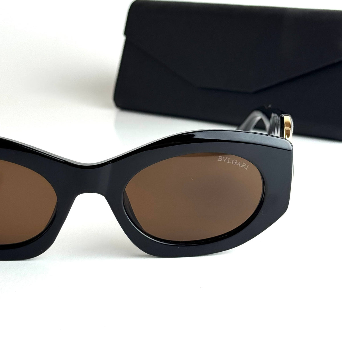 Bvlgari Serpenti Black Brown Sunglasses Front View Lebanon - ChronoVault - view 3