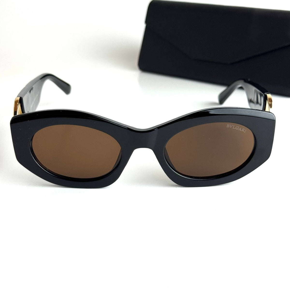 Bvlgari Serpenti Black Brown Sunglasses Front View Lebanon - ChronoVault - view 4