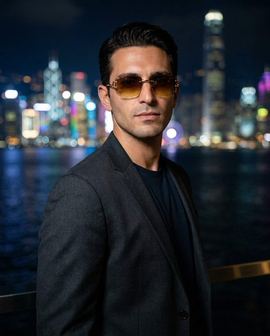 Cartier CT0425S Rimless – Gold Havana Gradient – ChronoVault Lebanon