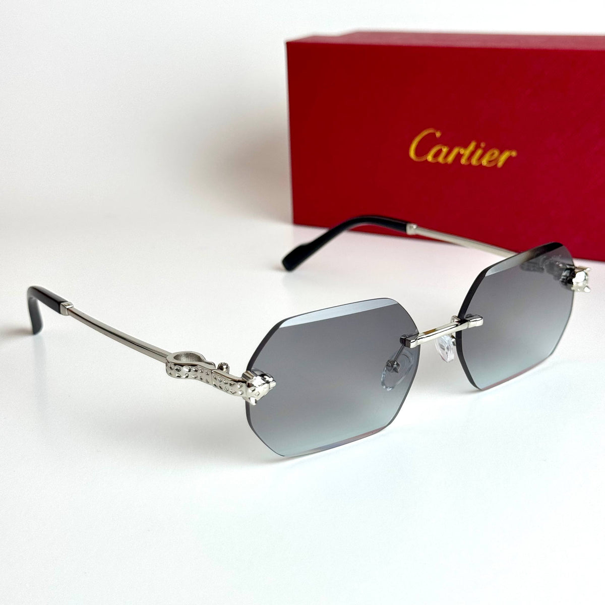 Cartier CT0468S Silver Green Gradient men's sunglasses Lebanon - ChronoVault - view 6