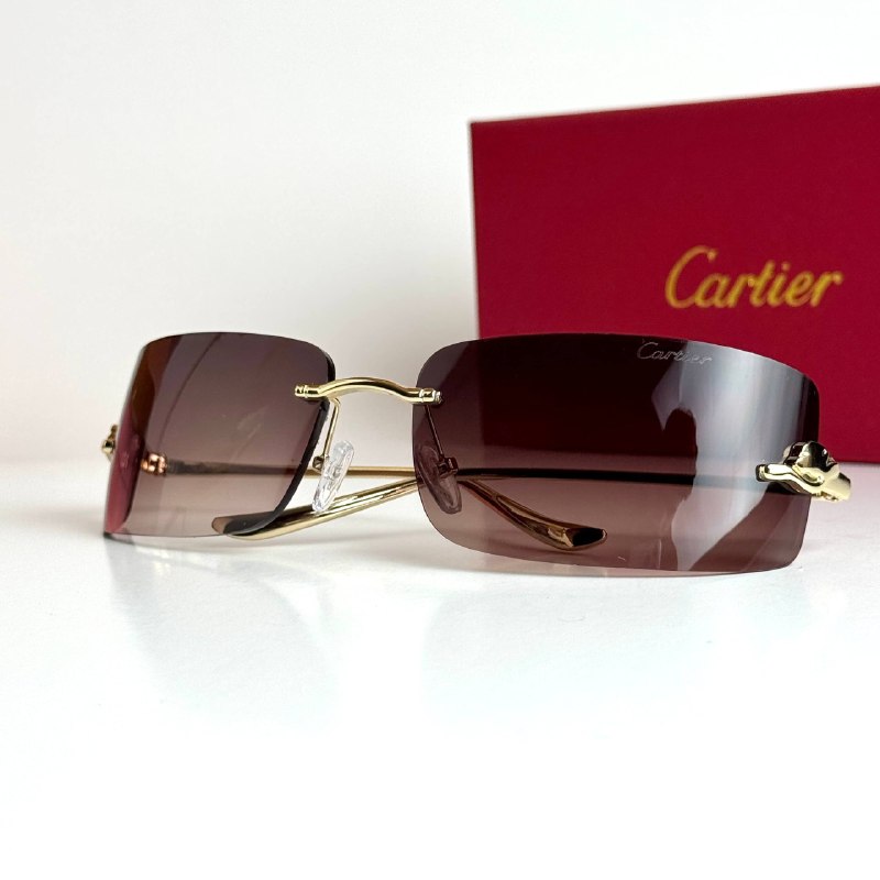 Cartier Mask CT0463S Gold Brown Sunglasses Lebanon - ChronoVault - view 4