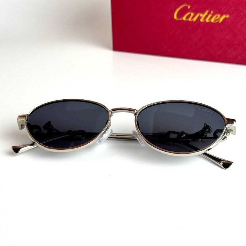 Cartier Oval CT0418S Silver Black Sunglasses Lebanon - ChronoVault - view 5