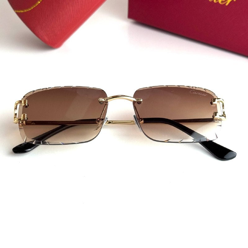 Cartier CT0425S Gold Brown Sunglasses Front View Lebanon - ChronoVault - view 4
