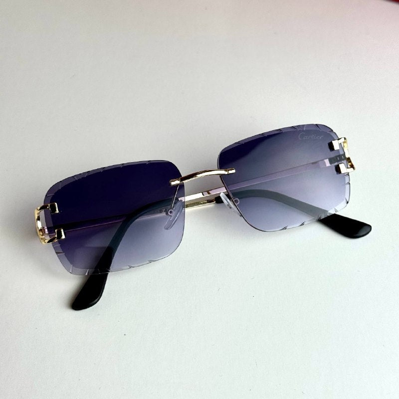 Cartier Rimless CT0528S Gold Purple Gradient Sunglasses Lebanon - ChronoVault - view 4