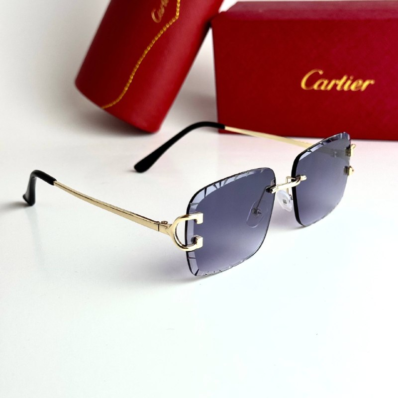 Cartier Rimless CT0528S Gold Purple Gradient Sunglasses Lebanon - ChronoVault - view 5