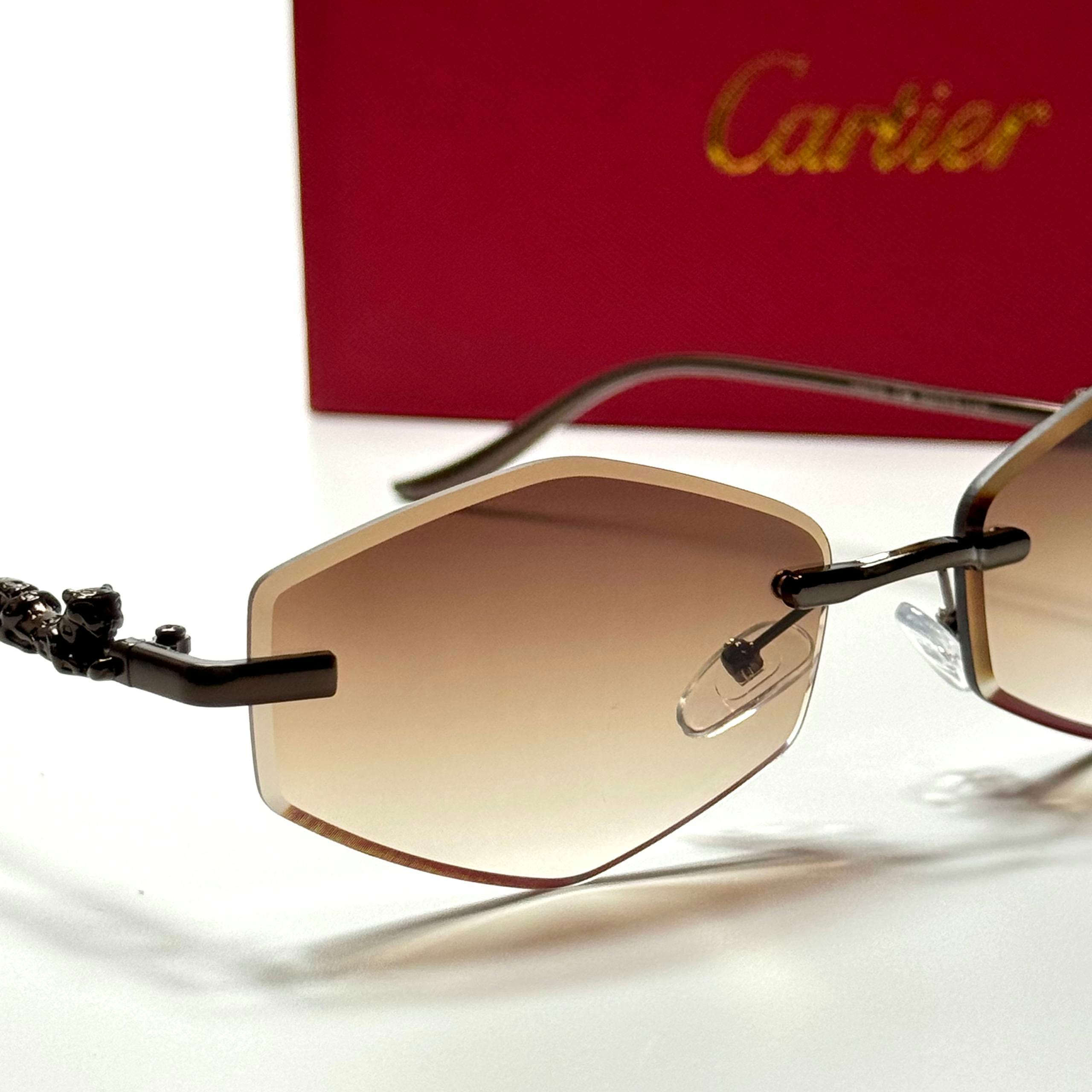 Cartier Rimless Geometric CT24761 Black Brown Gradient women's sunglasses Lebanon - ChronoVault - view 2