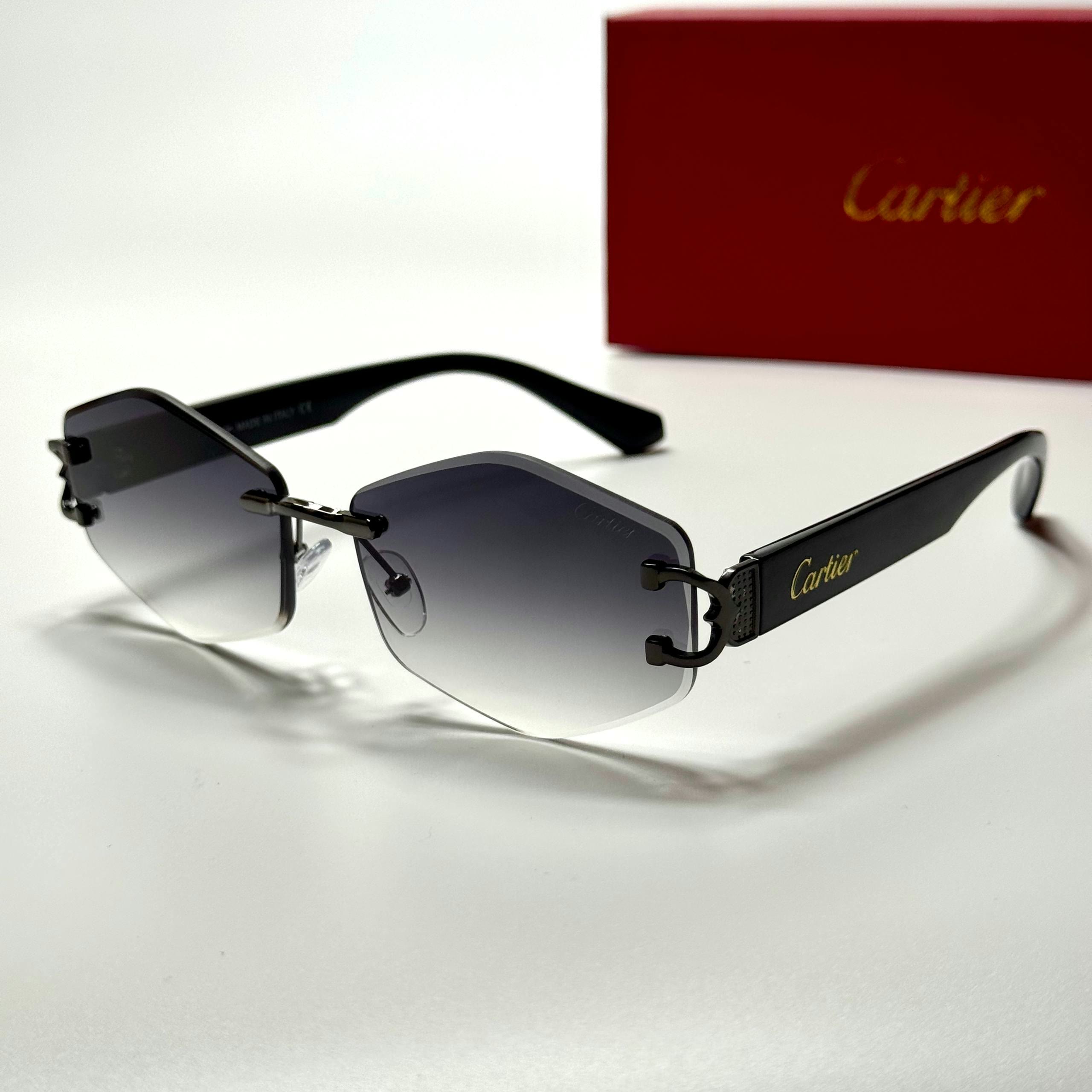 Cartier Rimless Geometric CT2918 Black Grey Gradient women's sunglasses Lebanon - ChronoVault