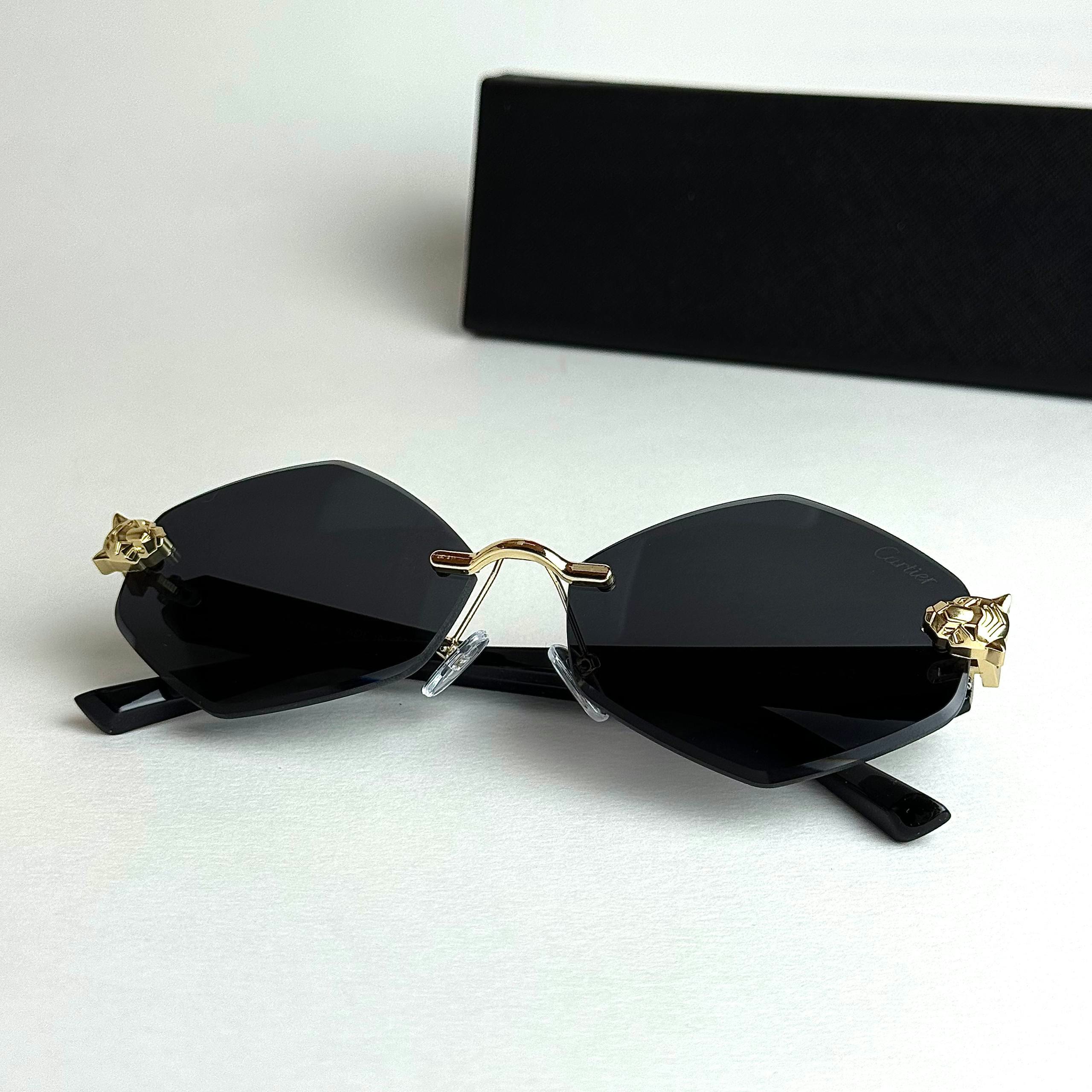 Cartier Rimless Prestige Gold Black women's sunglasses Lebanon - ChronoVault - view 4