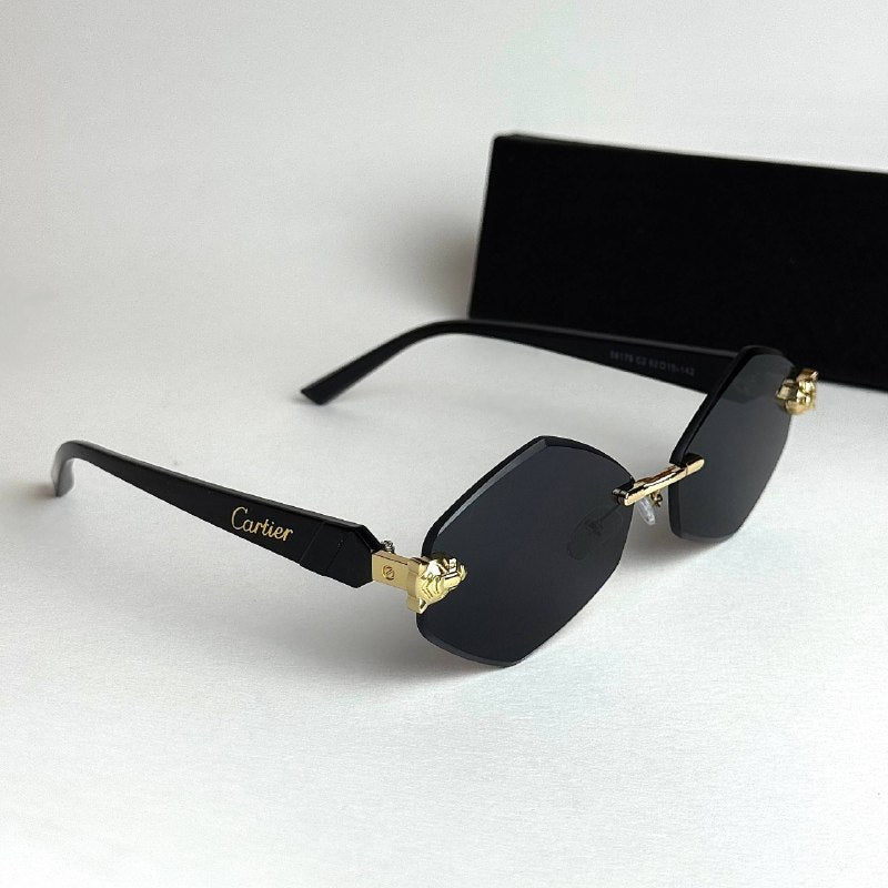 Cartier Rimless Prestige Gold Black women's sunglasses Lebanon - ChronoVault - view 5