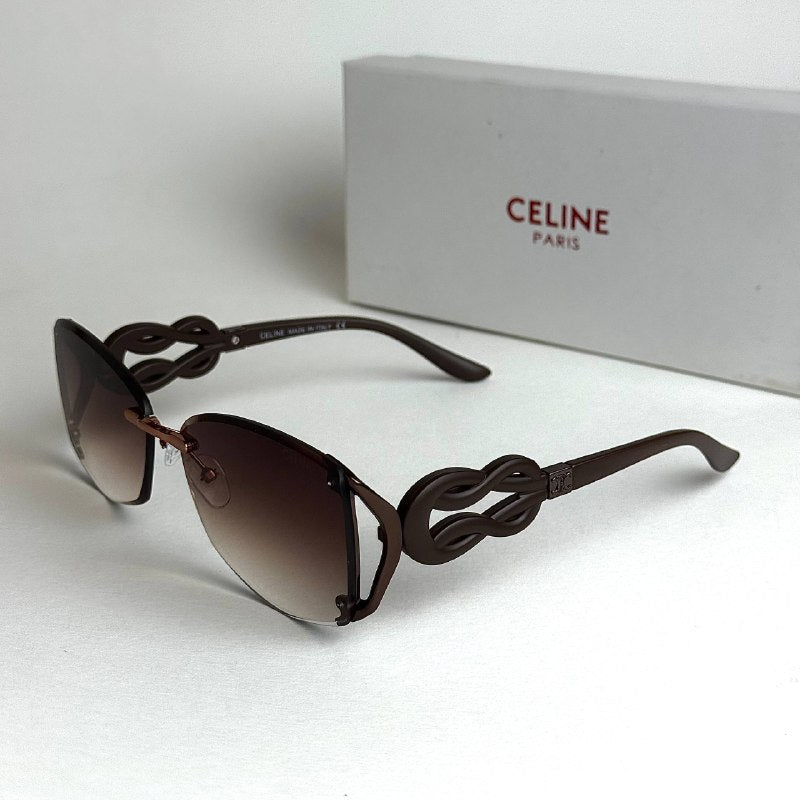 Celine Knot Shield Chocolate Brown Sunglasses Lebanon - ChronoVault - view 3