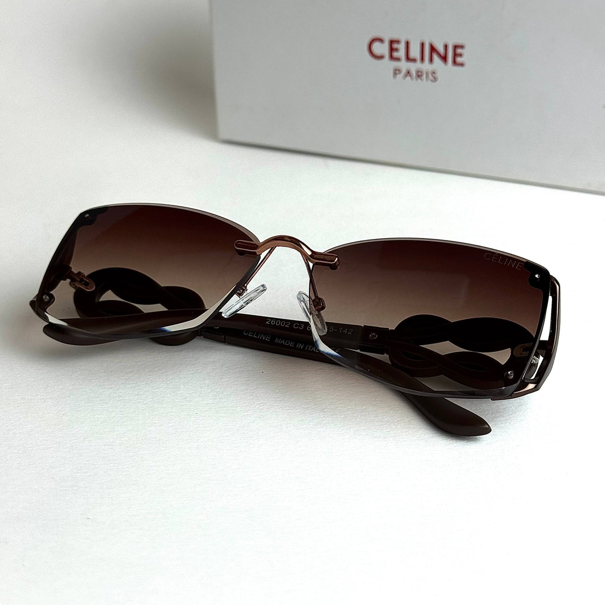 Celine Knot Shield Chocolate Brown Sunglasses Lebanon - ChronoVault - view 5