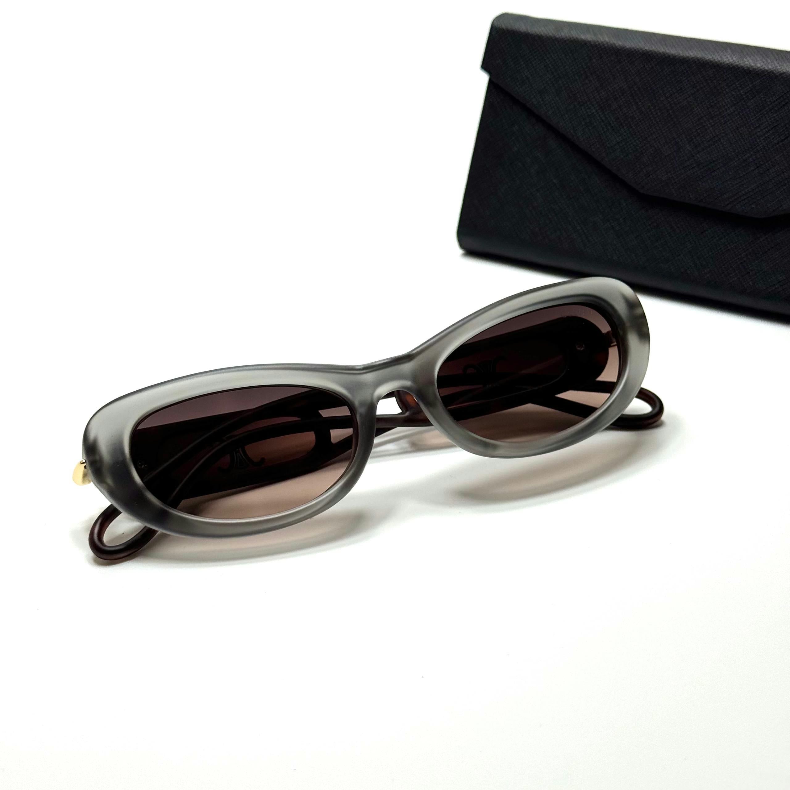Celine Oval CL4187 Frost Grey Brown women's sunglasses Lebanon - ChronoVault - view 3
