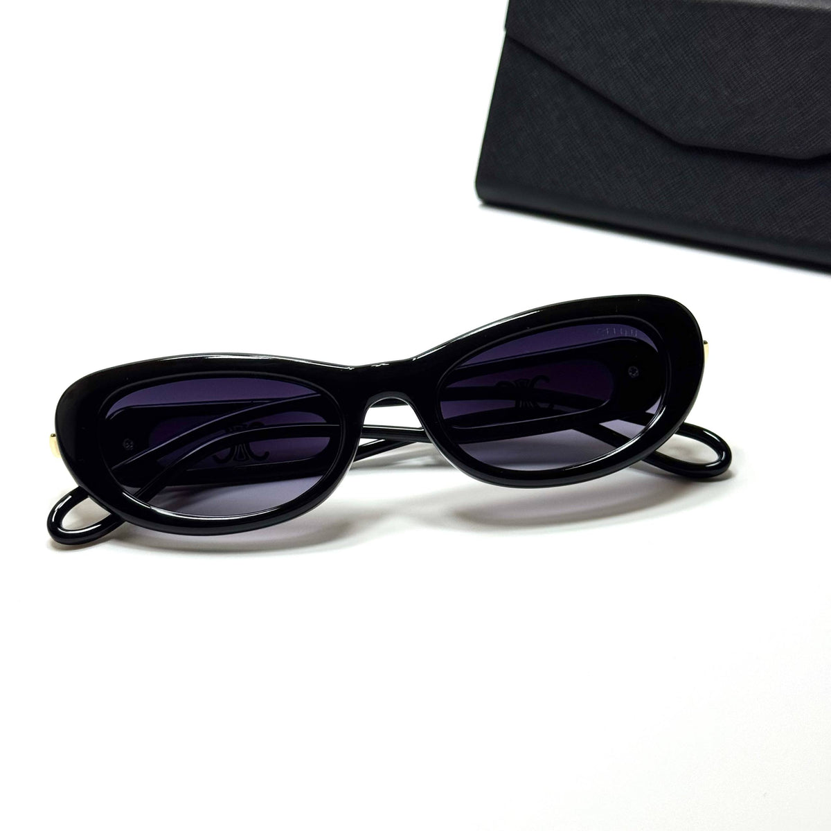 Celine Oval CL4195 Black Purple Gradient women's sunglasses Lebanon - ChronoVault - view 3