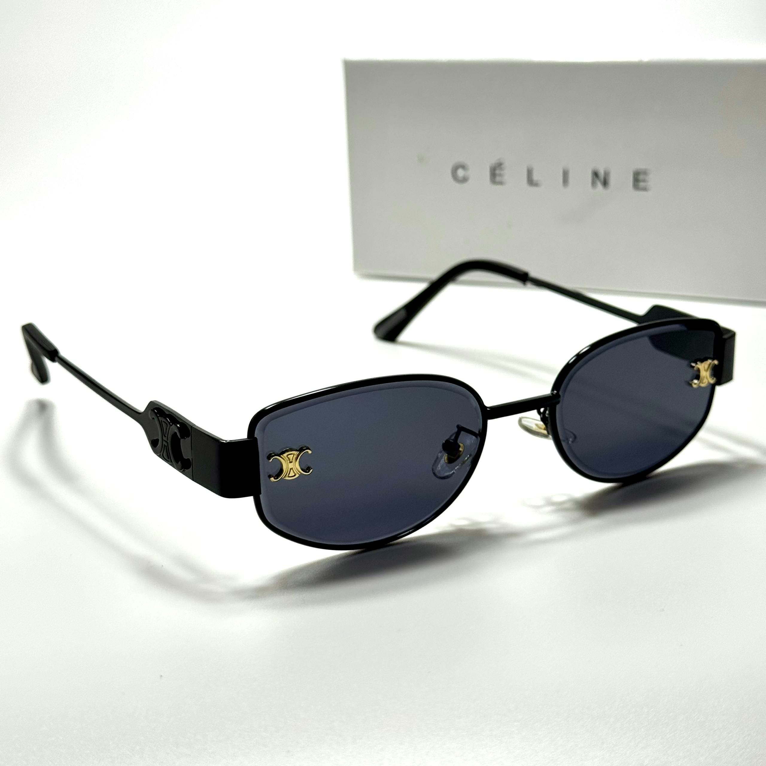 Celine Oval CL5064 Black Grey women's sunglasses Lebanon - ChronoVault - view 3