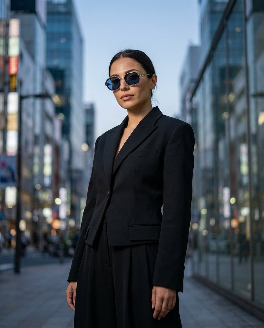Celine Triomphe CL4027U Silver Black Blue Sunglasses Lifestyle Lebanon – ChronoVault