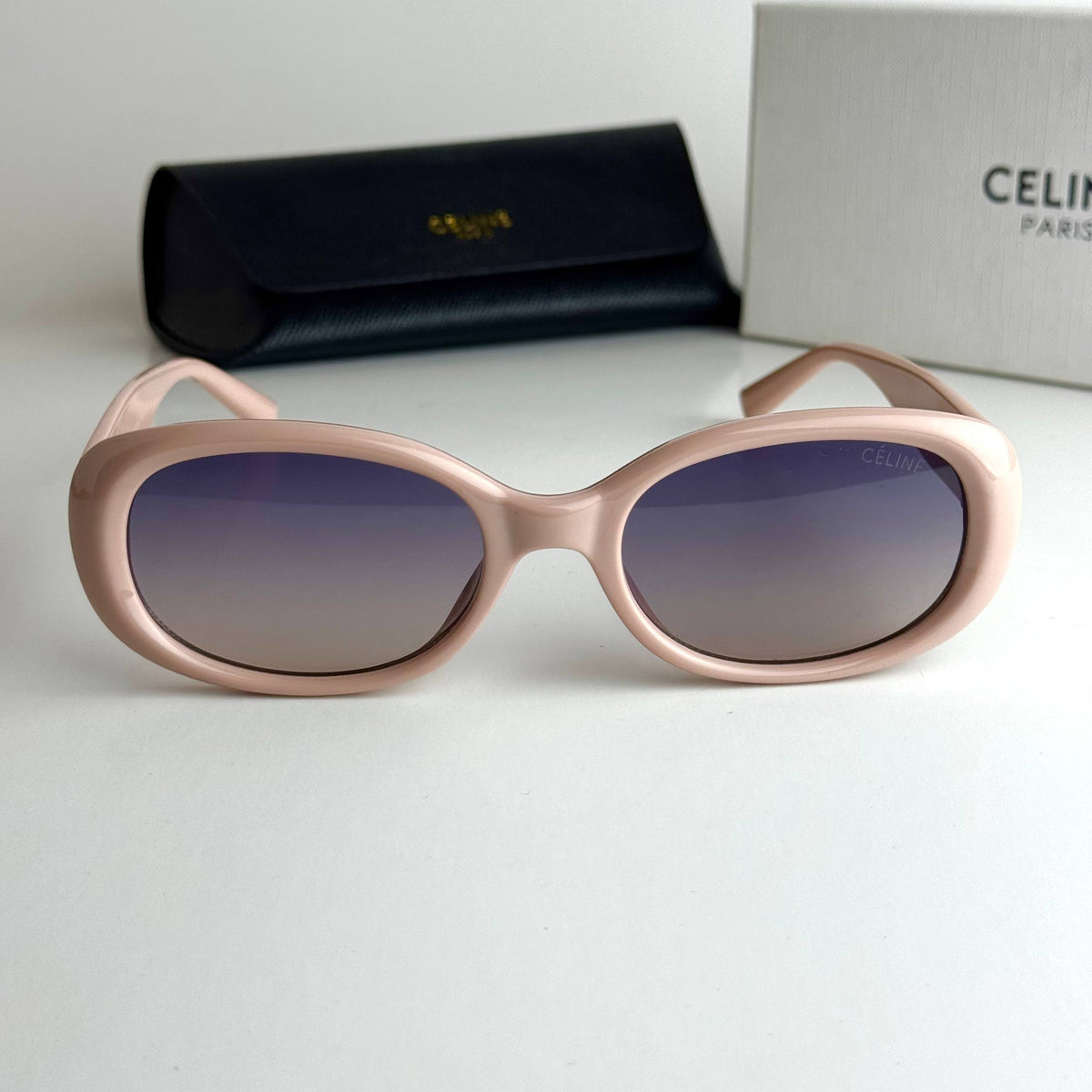 Celine Triomphe Oval Blush Pink Sunglasses Front View Lebanon - ChronoVault - view 4