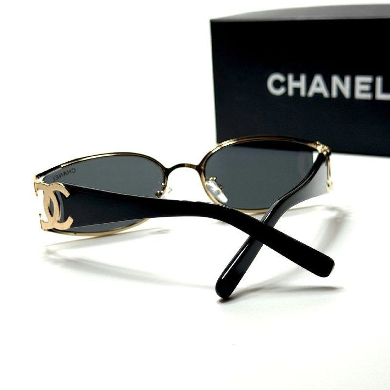 Chanel Oval CH4216 Gold Black women's sunglasses Lebanon - ChronoVault - view 3