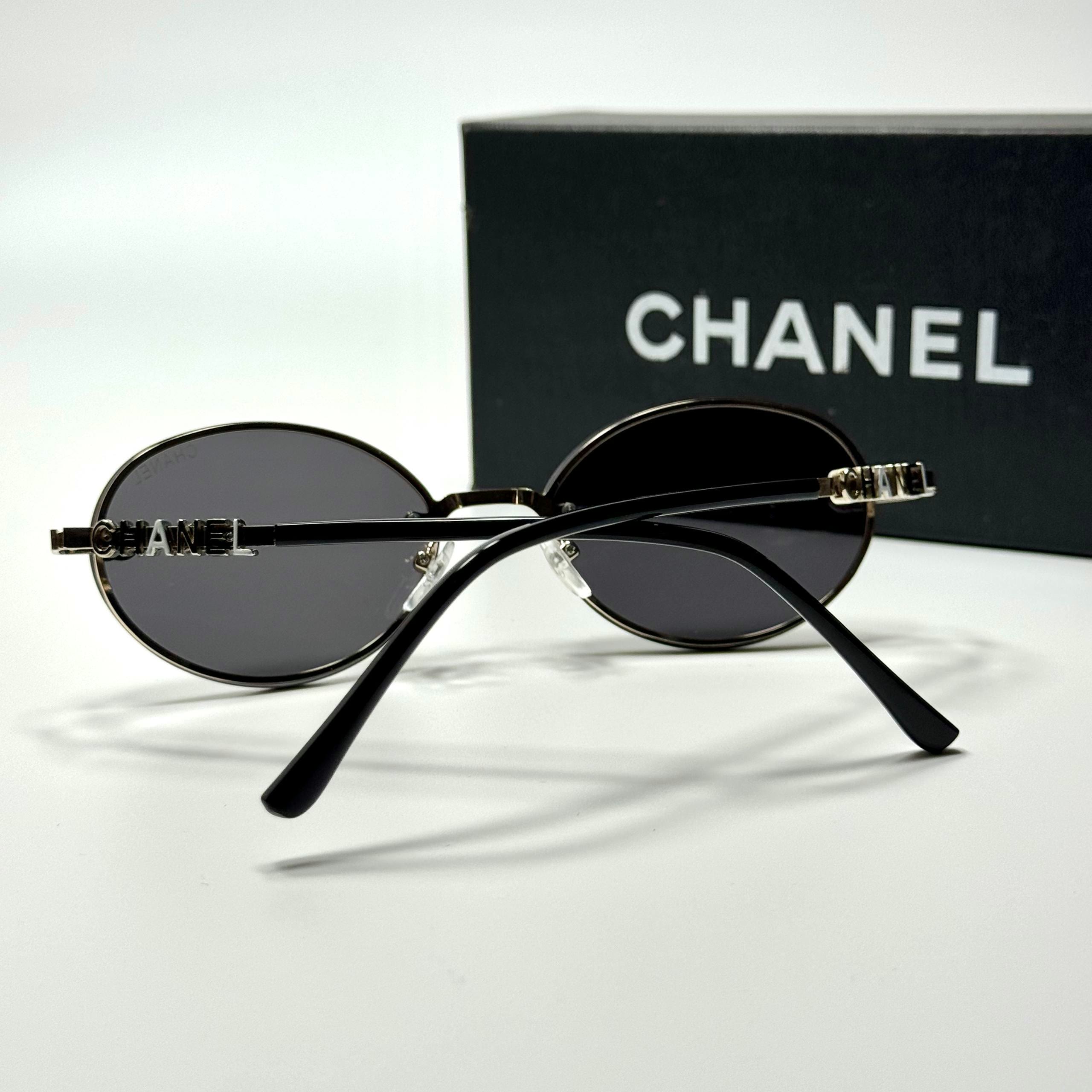 Chanel Oval CH6082 Gold Black women's sunglasses Lebanon - ChronoVault - view 3