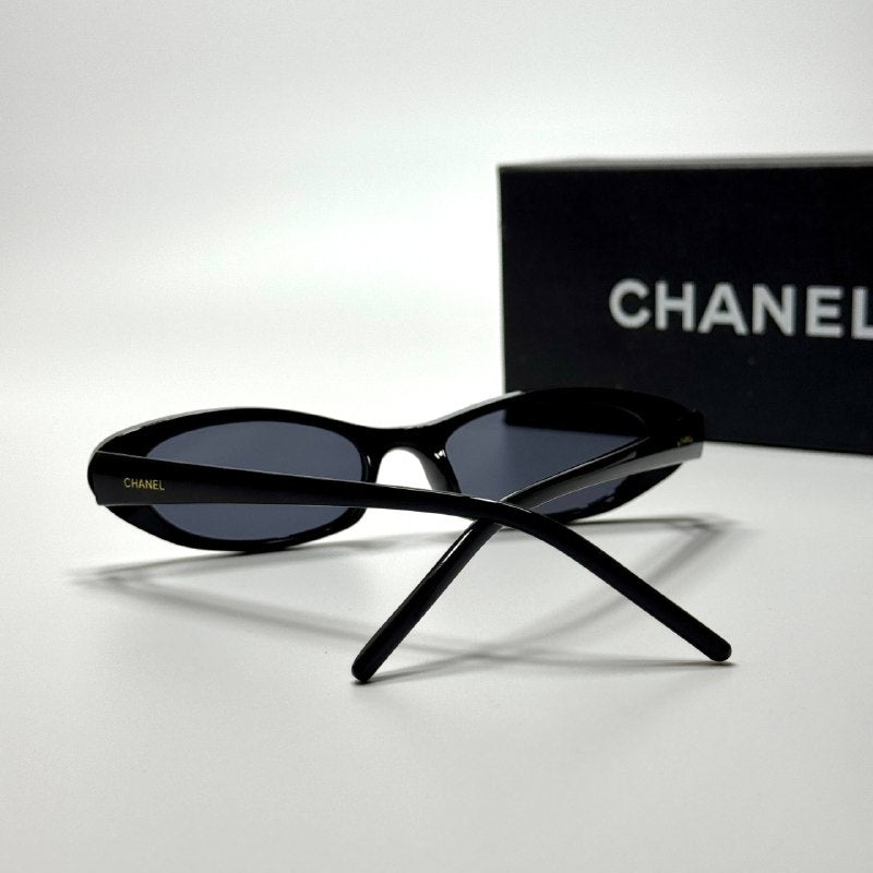Chanel Oval CH6127 Black Grey women's sunglasses Lebanon - ChronoVault - view 4