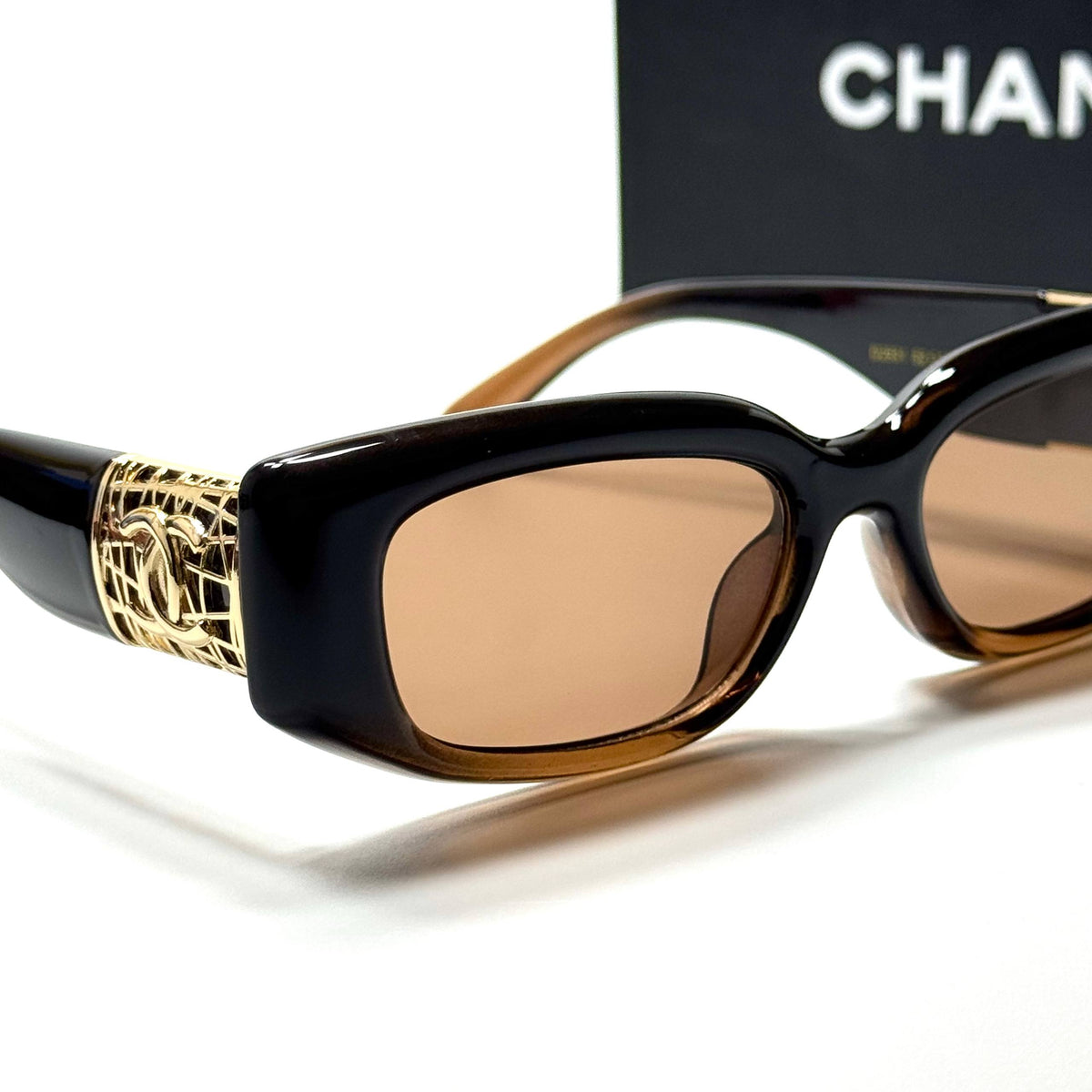 Chanel Rectangle CH6391 Black Brown women's sunglasses Lebanon - ChronoVault - view 2